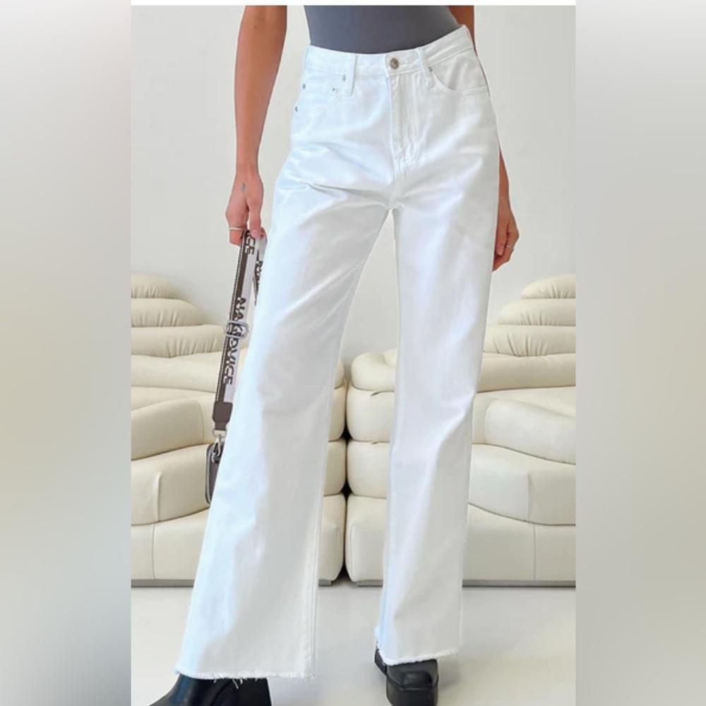 Princess Polly Carey Denim High Waist White Jeans | New without Tags